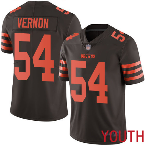 Cleveland Browns Olivier Vernon Youth Brown Limited Jersey #54 NFL Football Rush Vapor Untouchable